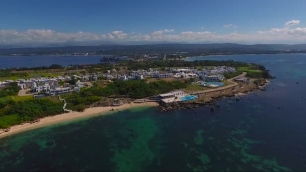 Luxe Accommodatie Resort Filippijns Eiland Met Zwembaden Antenne — Stockvideo