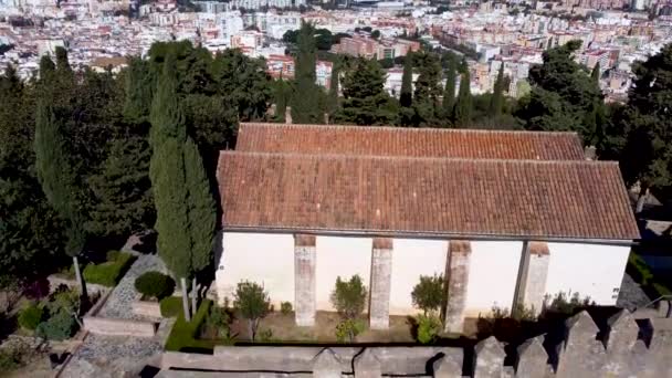 View Beautiful City Malaga Sunny Day Urban City Costa Del — Video Stock