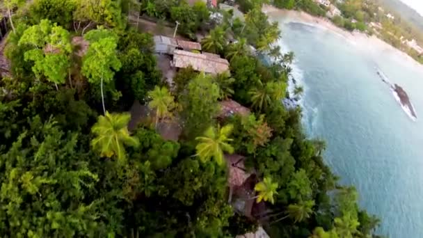 Areal Fast Shot Private Blue Pool Nice Bungalow Marvelous Island — Wideo stockowe