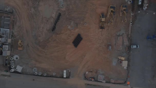 Aerial Top View Construction Site New Building Residential Area Durham — Videoclip de stoc