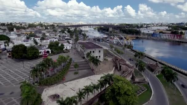 Santo Domingo Koloni Bölgesinde Alcazar Colon Veya Columbus Alcazar Dominik — Stok video