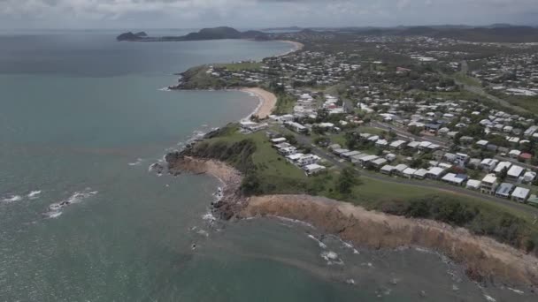 Cooee Bay Beach Locality Taranganba Przedmieście Queensland Australia Antena — Wideo stockowe