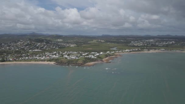 Cooee Bay Beach Farnborough Beach Capricorn Coast Qld Australia Aerial — ストック動画