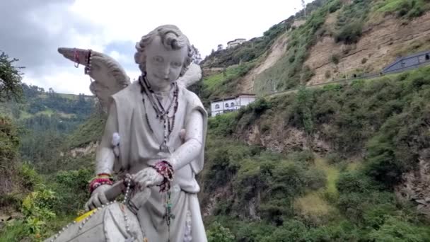 Sculpture Full Scapulars Las Lajas Sanctuary — Stok video
