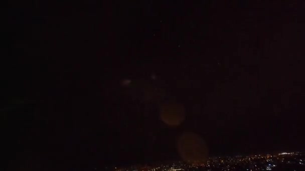 Fpv Drone Shot Colorful Fireworks Bursting City Dominican Republic Night — ストック動画
