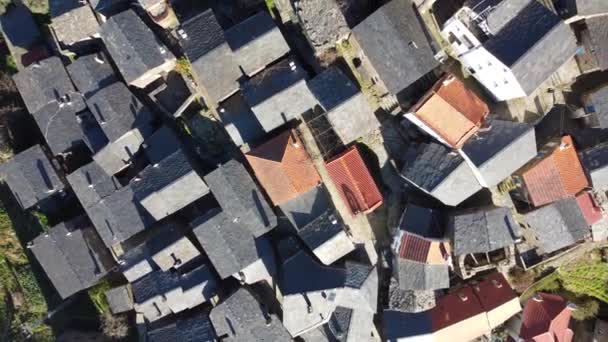 Bela Aldeia Pido Portugal Com Casas Feitas Pedra Xisto — Vídeo de Stock