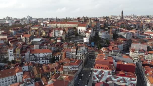 View City Porto Portugal Praa Infante Henrique — Stok Video