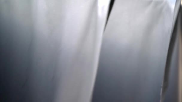 Closeup Shot Leather Hides Production Luxury Designer Clothing — Stok video