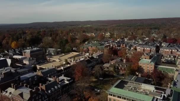Daytime Aerial Footage Beautiful Princeton New Jersey Usa — ストック動画