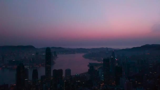 Timelapse Para Hong Kong Amanecer — Vídeos de Stock