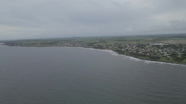 Burnett Heads Coastal Town Gloomy Day Bundaberg Qld Austrálie Anténa — Stock video