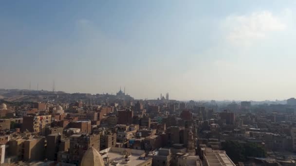 Cairo Skyline Egypt High Angle Sky Copy Space — Wideo stockowe
