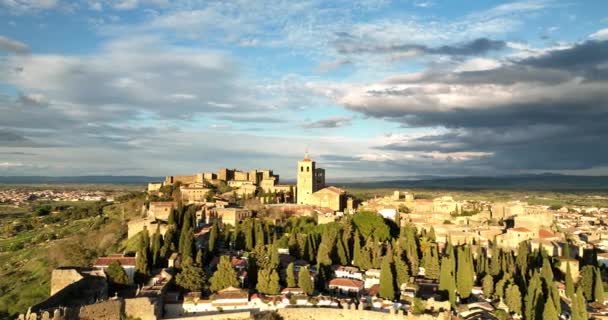 Gorgeous View One Most Beautiful Hidden Cities Spain Trujillo — Stock video