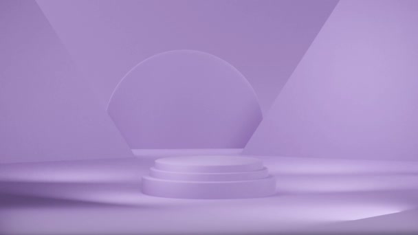 Animation Podium Abstract Background Products Purple Color — ストック動画