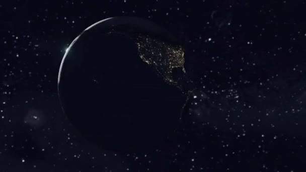 宇宙空間での360度の地球 — ストック動画