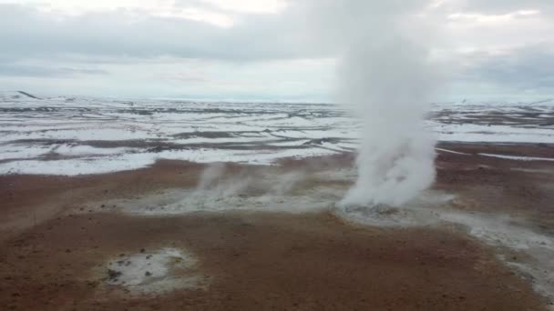 Surreal Namafjall Geothermal Area Iceland — Vídeo de Stock