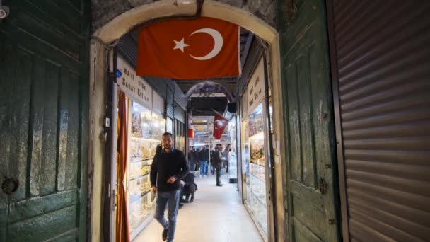 Istanbul Turkey January 2022 Grand Bazaar Istanbul Turkey One Largest — Stok video