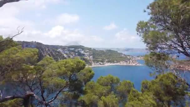 Mirador Cap Negre Viewpoint Javea Alicante Spain Aerial Drone View — Stock video