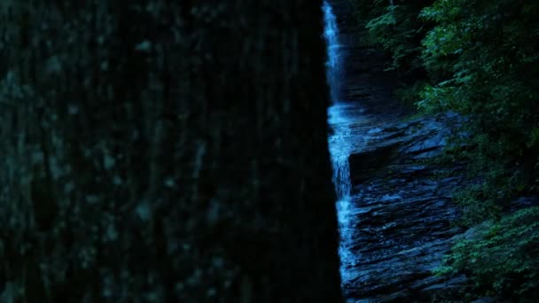 Waterfall Reveal Tree Mountains North Carolina Great Smokey Mountains — Stock videók