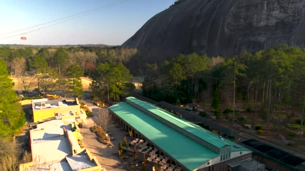 Drone Vista Sobre Stone Mountain Park Geórgia — Vídeo de Stock
