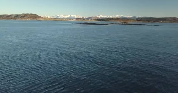 Flying Beautiful Beach Called Blimssanden Vigra Island Western Norway Passing — Stock videók