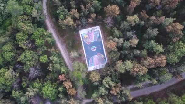 Timelapse Basketplan Skogen Los Colomos — Stockvideo