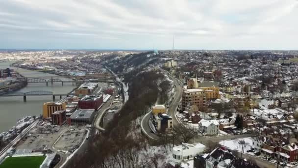 Drohnenschuss Vom Mount Washington Winter — Stockvideo
