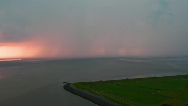 Inkomende Buien Vanaf Waddenzee — Vídeo de Stock