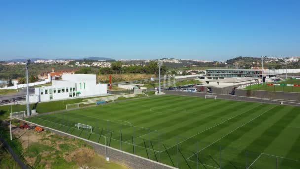 Aerial View Cidade Futebol Jamor Stadium Sports Complex Lisbon Portugal — ストック動画