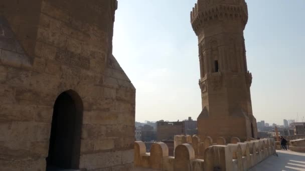 Bab Zuweila Bab Zuwayla Kuleleri Mısır Kahire Şehrinde Eğik Düşük — Stok video