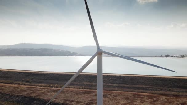 Aerial View Wind Mills Farm Ale Gilboa Lower Galilee Northern — Vídeo de Stock