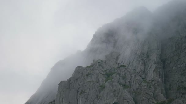 Huge Granite Walls Clouds Passing — Stockvideo