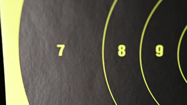 Slow Left Right Slide High Visibility Modern Gun Target Numbers — Stock Video
