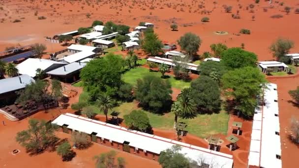 Beautiful Lodge Namibia Pool Filmed Drone — Vídeo de Stock