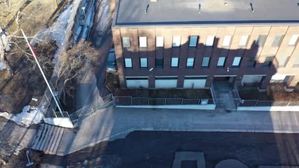 Aerial View Word Children Russian Street Front Turku Russian Consulate — 비디오