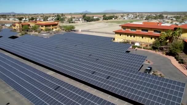 Solarpark Ausbau Gesundheitszentrum Marana Arizona — Stockvideo