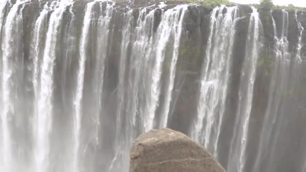 Victoria Falls Waterval Slow Motion Africa Slow Motion Shot Van — Stockvideo
