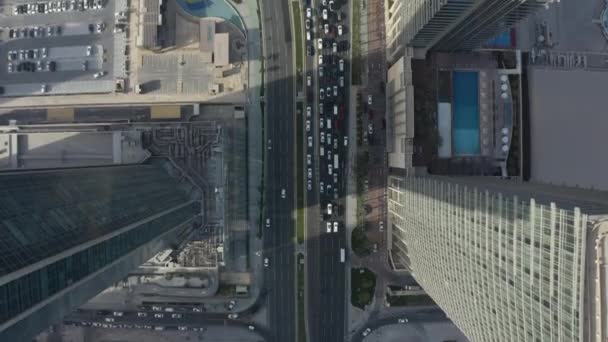 Top Drone Shot Dafna District City Doha Qatar Full Urban — Stok Video