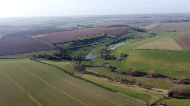 Imagens Drones Sobre Campos Yorkshire Especificamente Campo Batalha Towton — Vídeo de Stock