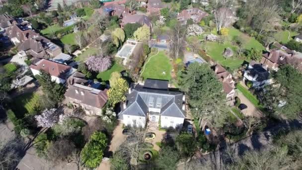 Richmond London Large Houses Drone Aerial View — Vídeo de Stock