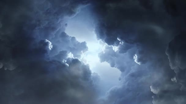 Background Storm Clouds Thunderstorm Timelapse — Vídeos de Stock