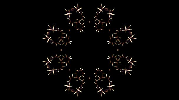 Φωτιά Καίει Καλειδοσκόπιο Σκοτεινό Φόντο Αφηρημένη Κίνηση — Αρχείο Βίντεο