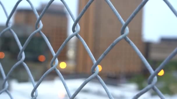 City View Chain Link Fence — ストック動画