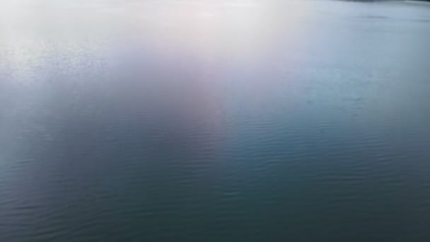 Calm Smooth Waters Dease Lake Twilight British Columbia Canada Aerial — Wideo stockowe