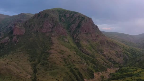 Aerial Drone View Large Mountain Highlands Armenia — Vídeo de stock