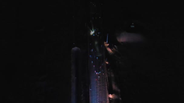 Aerial View People Running Ecotrail Event Nighttime Ula Saudi Arabia — Stock Video