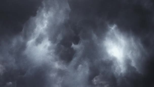 Καταιγίδες Και Αστραπές Αναβοσβήνει Σκοτεινά Σύννεφα Columnibus — Αρχείο Βίντεο