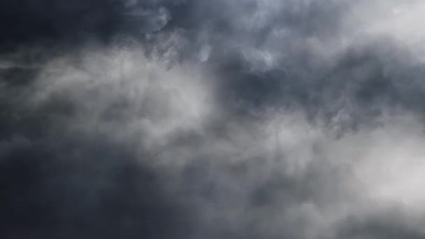 Thunderstorm Cumulonimbus Clouds Sky Lightning Strike — стокове відео