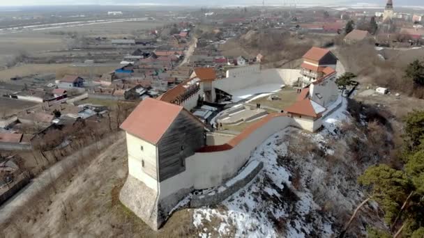 Φρούριο Feldioara Που Χτίστηκε Από Τους Teutonic Knights Brasov Ρουμανία — Αρχείο Βίντεο