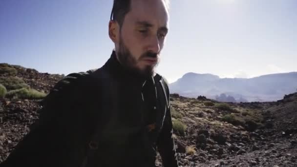 Vlogging Ταξίδι Στο Teide Ισπανία Εθνικό Πάρκο Άλπεις — Αρχείο Βίντεο